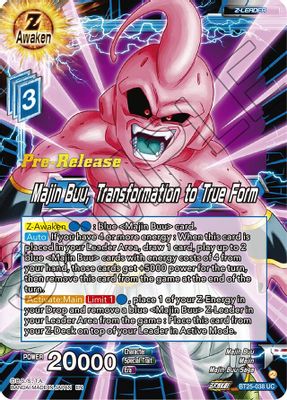 Majin Buu, Transformation to True Form